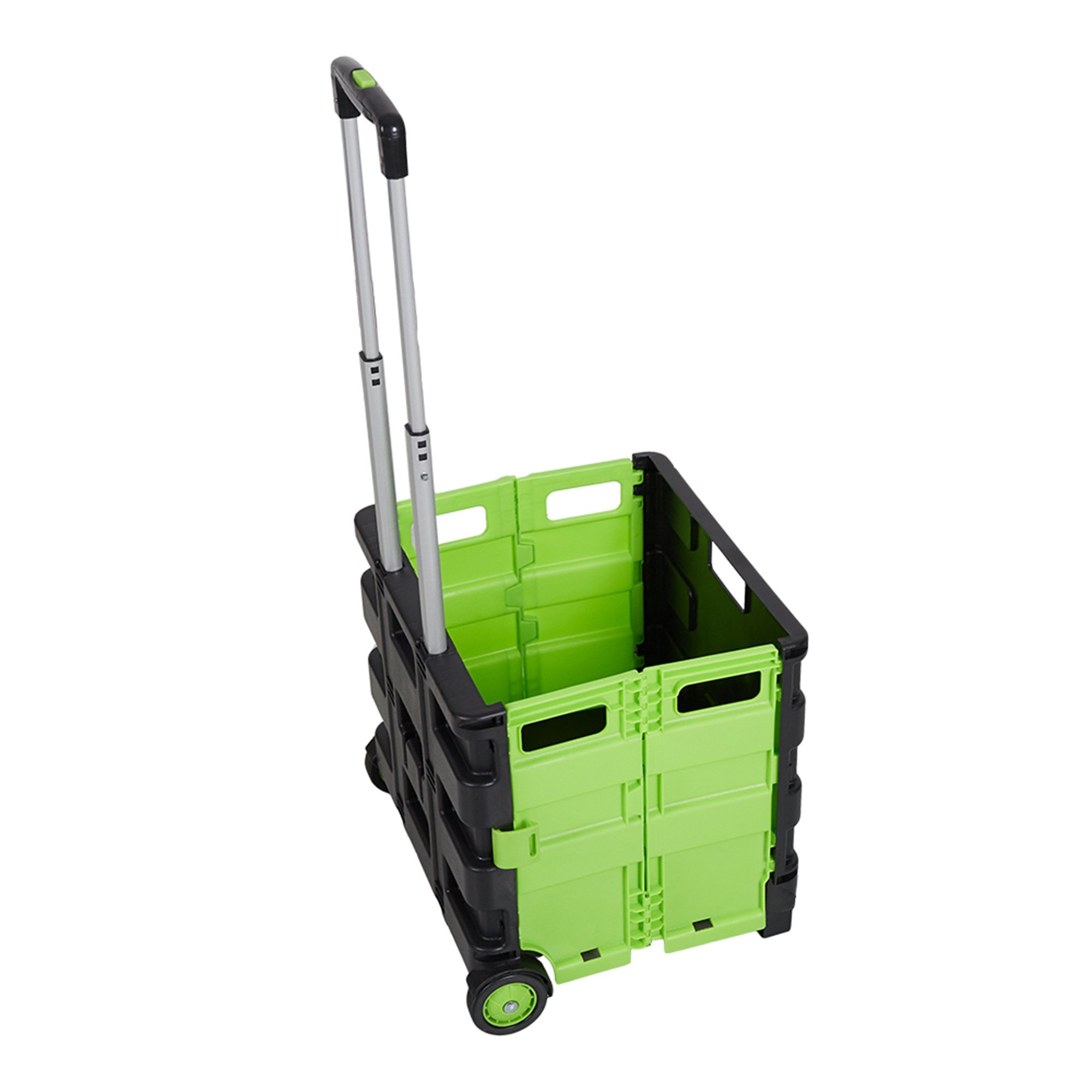 Folding Cart with Lid Cover Utility Shopping Cart Foldable Boot Cart Floding Hand Truck_Hand