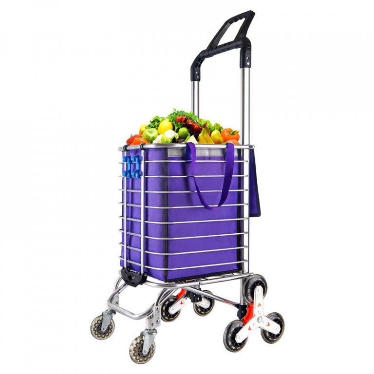 8 Wheels Folding Portable Stair Climbing Shopping Cart Trolley